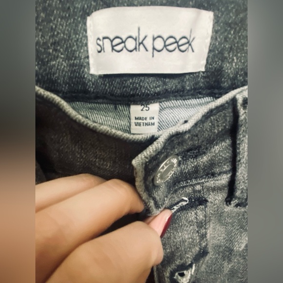 Light gray Sneak Peek Kim high rise boot cut jeans size 0 - Picture 4 of 8